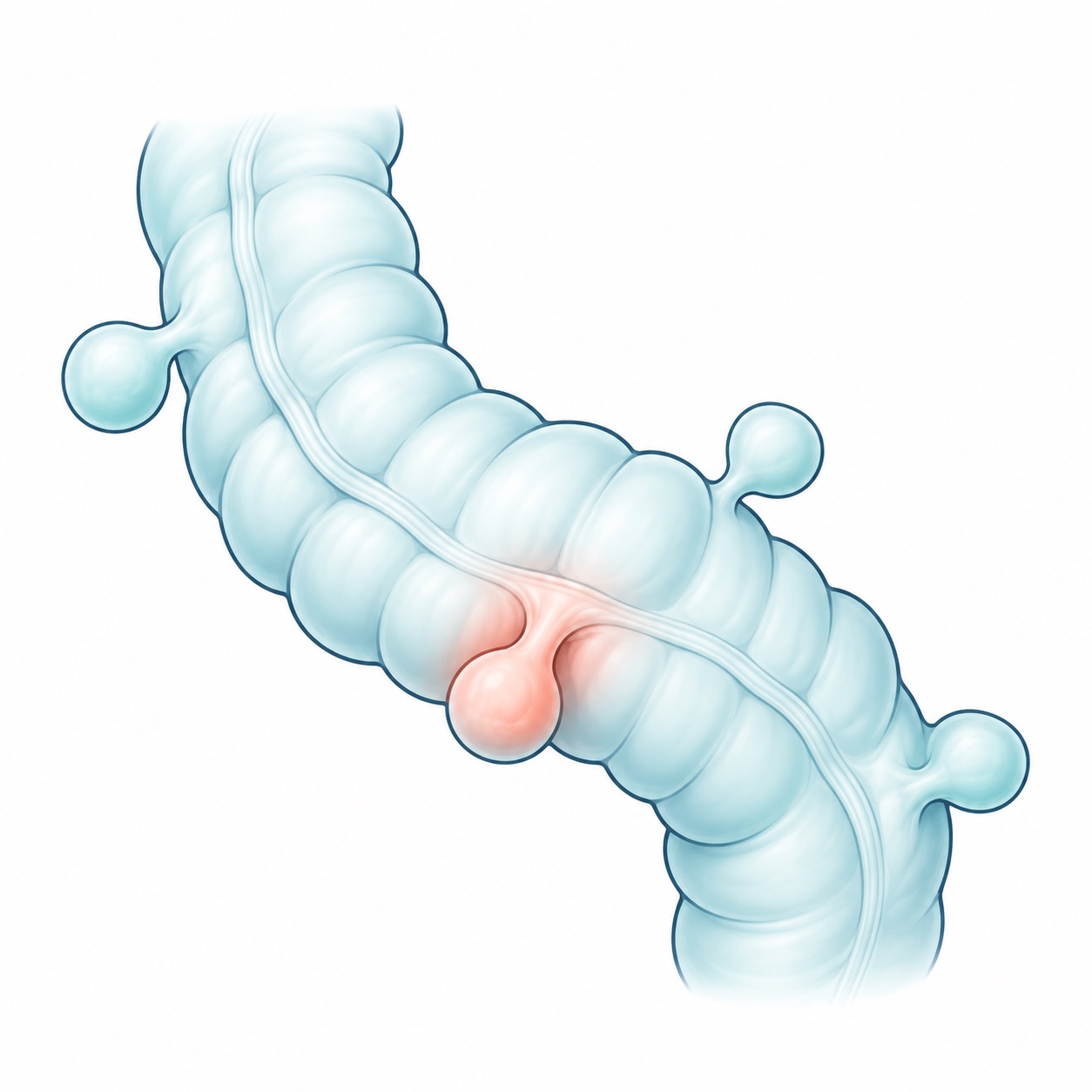 Esquema ilustrativo de Divertículos y diverticulitis