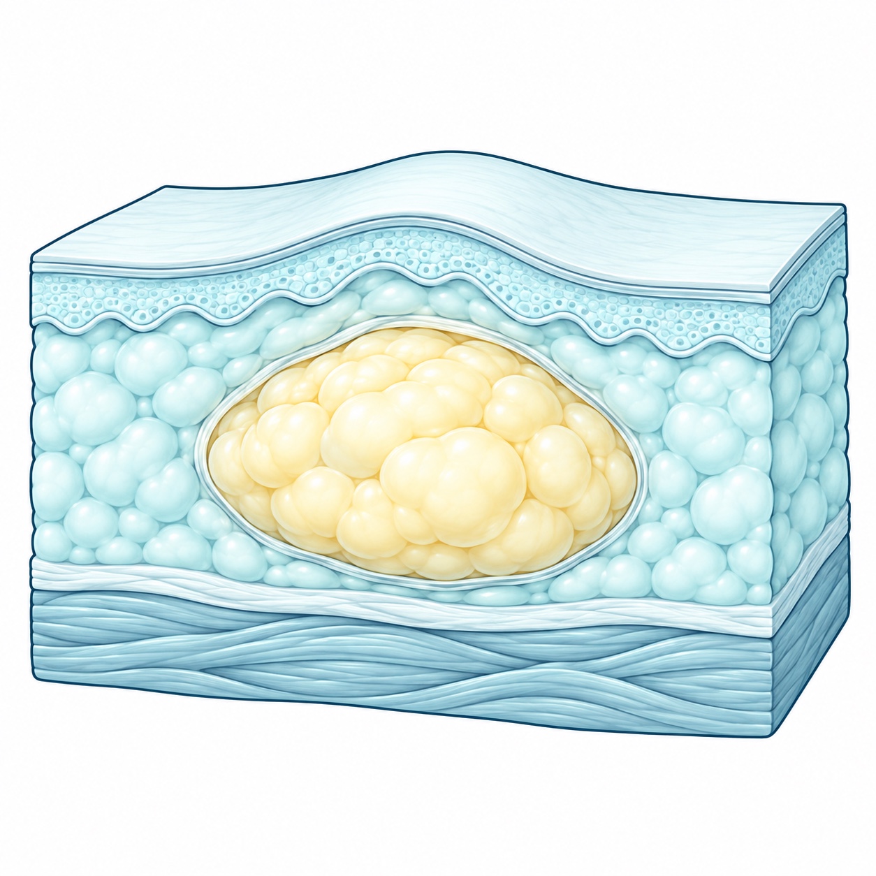 Esquema ilustrativo de Lipoma · Resección de lipomas